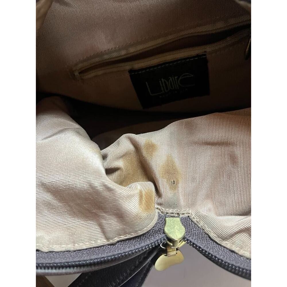 Libaire Pebbled Leather Crossbody Bag Reddish Brown Cordovan Purse USA - Picture 5 of 8